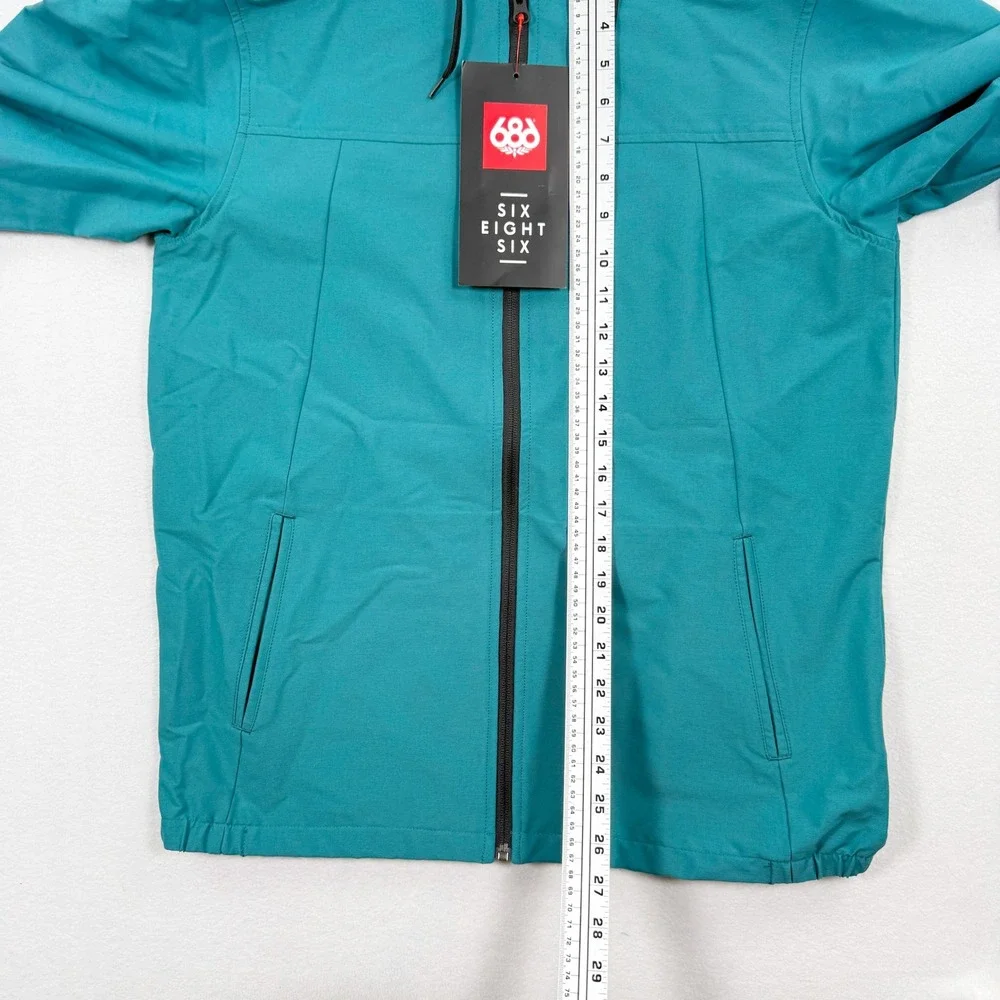 686 Unix Hooded Jacket Size M Mens Deep Lake Blue KCR915, NEW